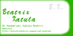 beatrix katula business card